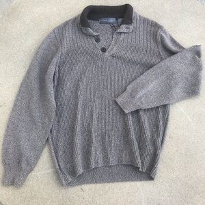 Oscar de la Renta Men’s Wool Collar Sweater